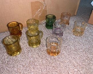 PLL #156 Colored Glass - Mini Mug Shot Glasses  @ $1 ea