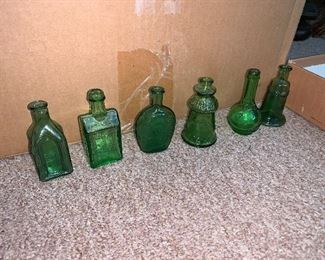 PLL #157 Colored Green Glass - Mini Bottle @ $2 ea