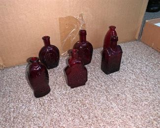 PLL #159 Colored Ruby Glass - Mini Bottle @ $2 ea
