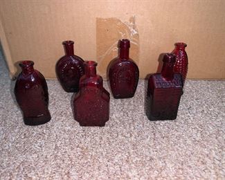 PLL #159 Colored Ruby Glass - Mini Bottle @ $2 ea