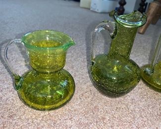 PLL #163 Green Crackled Green Pitchers @ $5 ea 