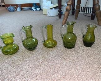 PLL #164 Green Crackled Green Pitchers @ $5 ea 