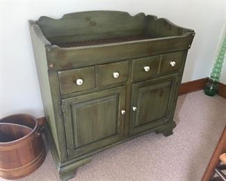 PLL #181 ETHAN ALLEN GREEN WASHSTAND @ $150 