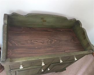 PLL #181 ETHAN ALLEN GREEN WASHSTAND @ $150 