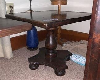 PLL #205 SQUARED TOPPED PEDESTAL SIDE TABLES @ $25 EA 