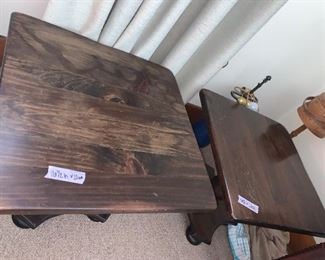 PLL #205 SQUARED TOPPED PEDESTAL SIDE TABLES @ $25 EA 