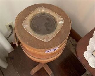 PLL #208 ASHTRAY STAND - Made to look like butter churn" @ $30 
