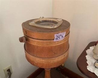 PLL #208 ASHTRAY STAND - Made to look like butter churn" @ $30 
