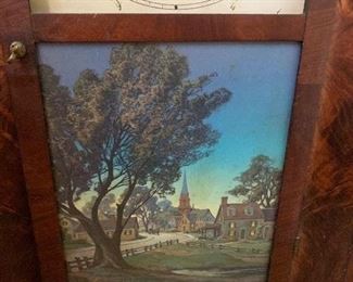 PLL #209 Daniel Pratt & Sons Boston - Antique Clock with Reverse Painting - $250