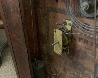 PLL #209 Daniel Pratt & Sons Boston - Antique Clock with Reverse Painting - $250