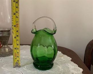 PLL #216 Green Glass Basket @ $5 