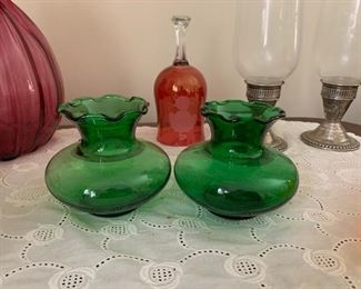PLL #221 Green Glass Vases @ $5