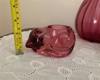 PLL #228 GLASS CAT TEALIGHT HOLDER @ $5