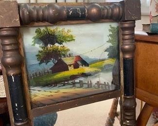 PLL #230 HALL MIRROR WITH PAINTING - @ $75 