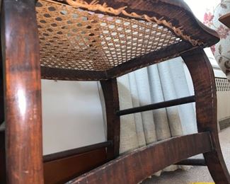 PLL #239 TIGER MAPLE CANED SEAT CHAIR @ $100