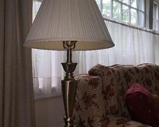 PLL #245 PAIR OF BRUSHED METAL LAMPS @ $75 PAIR  