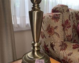 PLL #245 PAIR OF BRUSHED METAL LAMPS @ $75 PAIR  