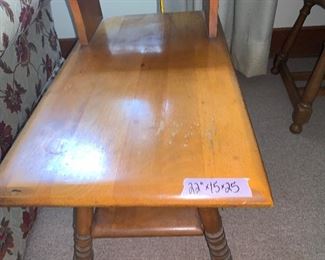 PLL #244 PAIR OF TWO TIERED SIDE TABLES @ $60 PAIR 