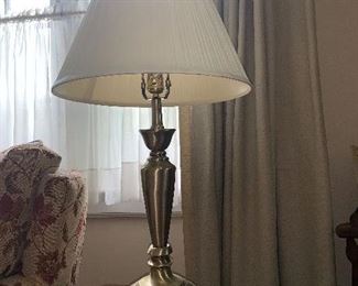 PLL #245 PAIR OF BRUSHED METAL LAMPS @ $75 PAIR  