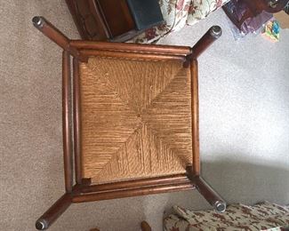 PLL #259 Ladder Back Arm Chair with Rush Seat @ $75 