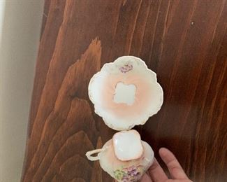 PLL #298 Unmarked Hand painted Demitasse cup & Saucer @ $5 