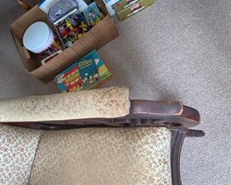 PLL #309 Victorian Rocker @ $100 - Damage to back leg- Easy Repair 