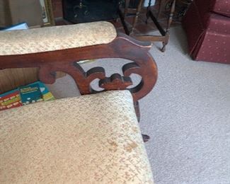 PLL #309 Victorian Rocker @ $100 - Damage to back leg- Easy Repair 