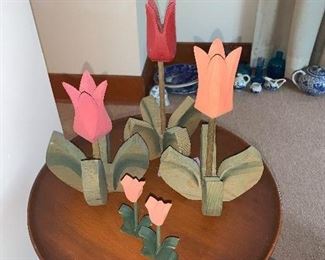 PLL #327 Painted Wood Flowers @ $15 for ALL 