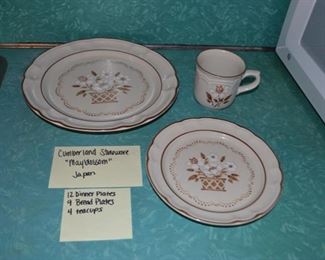 PLL #346  Hearthside Stoneware Dinner Plate LOT Cumberland Mayblossom @ $60 for ALL 
