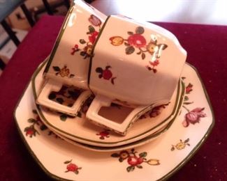 PLL #627 Royal Doulton "Old Leed's Sprays"  Dessert Set @ $25 