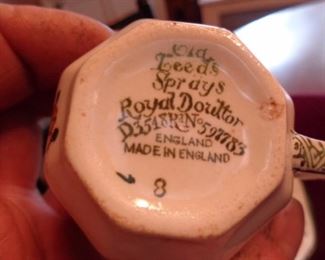 PLL #627 Royal Doulton "Old Leed's Sprays"  Dessert Set @ $25 