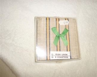 PLL #643 Irish linen Coaster Set New $5