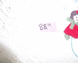 PLL #645 Christmas 88" Table Runner Snowmen $15