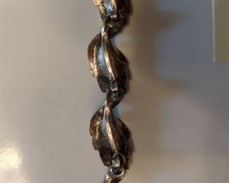 PLL #39 - Beau Sterling Silver Leaf Bracelet 7 1/2" $25