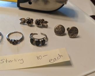 PLL #43 - Sterling Rings & Earrings $10 each /pair