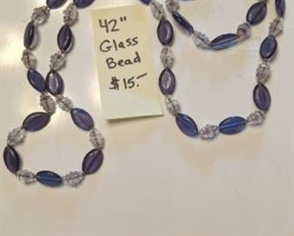 PLL #56 - Glass Bead 42" Necklace $15