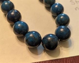 PLL #59  - 14K Gold Clasp Stone Bead Necklace $20