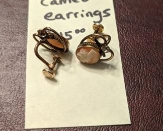 PLL #68 Gold Filled Cameo Earrings $15