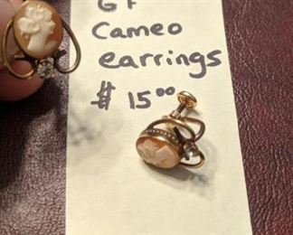 PLL #69 Gold Filled Cameo Earrings $15