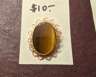 PLL #70 Tiger Eye Brooch/Pendant $10