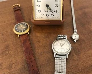  Bulova Accutron and Benrus Watches and Travel Clock.