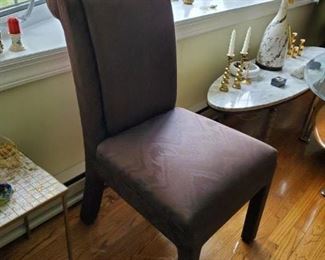 Taffeta side chairs 38Hx21Wx21D    $75 each/250 for four