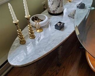 Oblong stone top coffee table 60Lx28Wx16H   $150