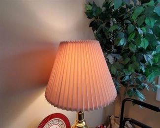 Brass lamp 25H $40