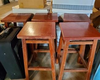 Set of five bar stools $100