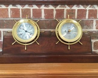 Seth Thomas clock and barometer 