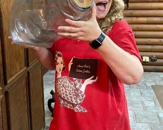 Huge pig jar with cork