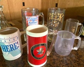 More advertising and beer mugs Budweiser