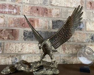 Heavy metal eagle sculpture
