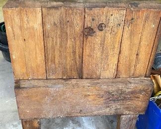 Butcher block from family grocery store